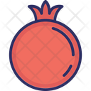 Pomegranate Fruit Spherical Fruit Icon