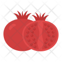 Pomegranate Fruit Spherical Icon