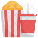 Popcorn Softdrink Cinema Icon