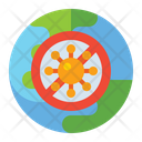 Post Pandemic No Virus Banned Corona Virus Icon