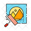 Poster Painting Roller Design Icon