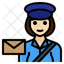 Postman Woman Occupation Female Delivery Icon