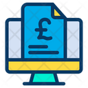 Monitor Pound Document Finance Document Icon