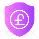 Pound Security Money Protection Financial Shield Icon