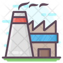 Power Plant Nuclear Factory Chimney Pollution Icon
