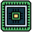 Processor Digital Microchip Icon