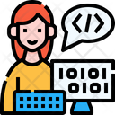 Programer Woman Occupation Avatar Freelance Icon