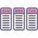 Programs Schedule Weekly Icon