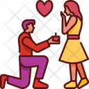 Proposing Happy Romantic Icon