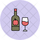 Prosecco Bottle And Glass Icon