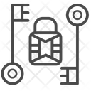 Protected Bitcoin Crypto Double Icon
