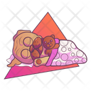 Pug Sleeping With Teddy Bear Icon
