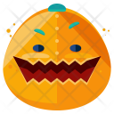 Pumpkin Emoji Face Icon