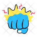 Clenched Hand Punch Fight Icon