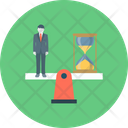 Punctual Time Worth Hourglass Icon