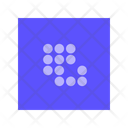 Purple square and dotted symbol  Icon