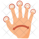 Push All Fingers To Slide And Gesture Icon