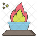 Pyre Fire Torch Fireplace Icon