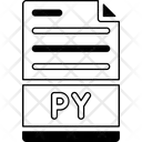 Python File Icon - Download in Line Style