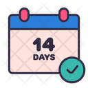 14 Days Quarantine Calendar Icon