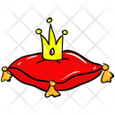 Queen Cushion Crown On Pillow Queen Crown Icon