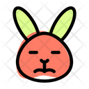 Rabbit Sad Closed Eyes Icon