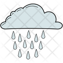 Weather Raining Cloud With Rain Icon