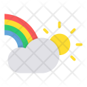 Rainbow Cloud Colorful Icon