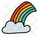 Rainbow Colour Cloud Icon
