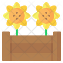 Raised Bed Flower Sunflower Icon