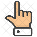 Raise Finger Gesticulate Hand Palm Icon