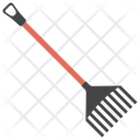 Rake Broom Gardening Tool Icon