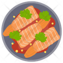 Raw Fish Salmon Seafood Icon
