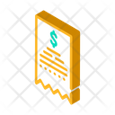 Payment Receipt Isometric Icon