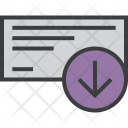 Receive Cheque Payment Icon