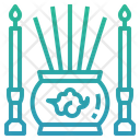 Redcandlechineseandincense Pray Tradition Icon