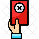 Red Card Warning Remove Player Icon