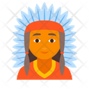 Red Indian Male  Icon