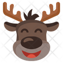 Reindeer Happy Icon