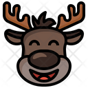 Reindeer Happy Icon