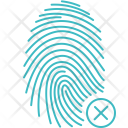 Rejected Biometric Finger Icon