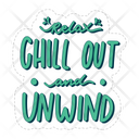 Relax chill out and unwind  Icon