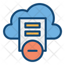 Remove File Cloud Document Data Storage Icon