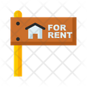 Rent Property On Rent Property Sign Board Icon