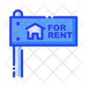 Rent Property On Rent Property Sign Board Icon