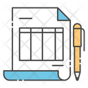 Report Writing Business Report Record Keeping Icon
