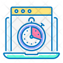 Response Time Laptop Stopwatch Icon