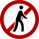 Restricted Area Warning Barrier Icon