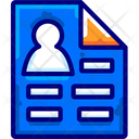 Resume Personal Data Cv Icon