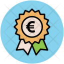 Ribbon Badge Euro Icon